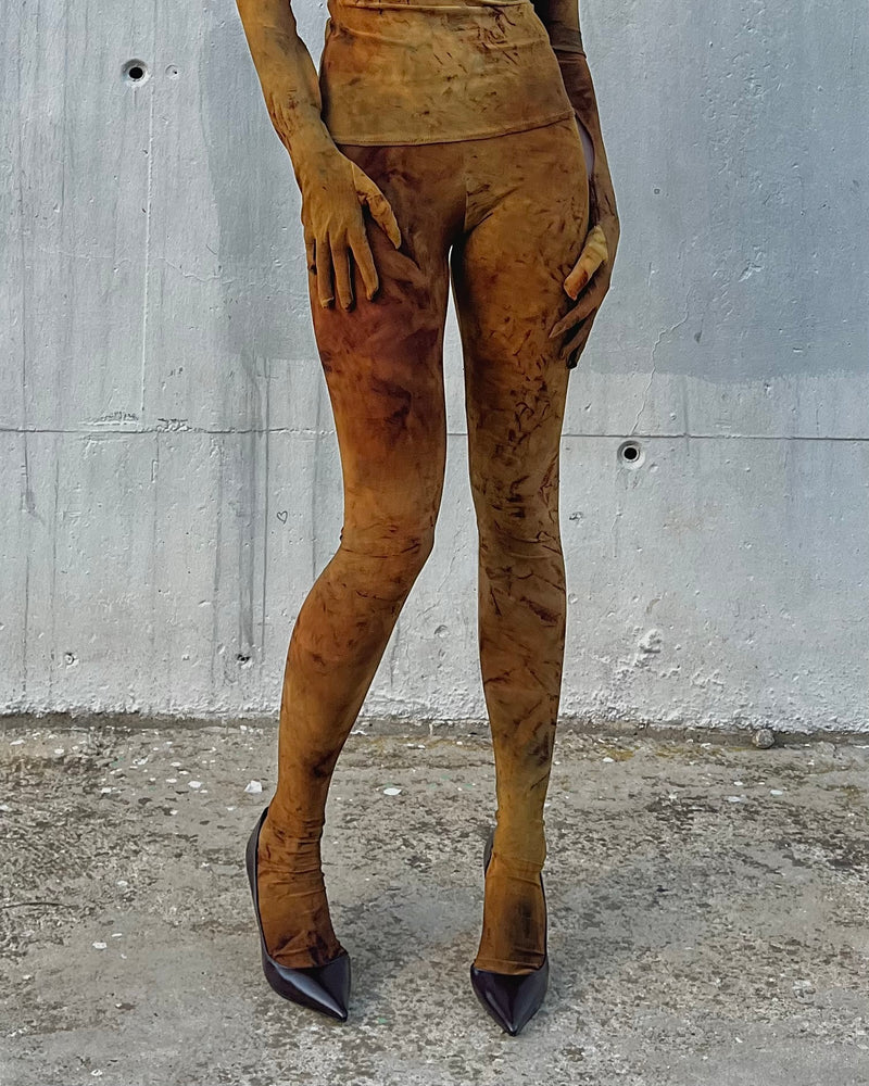 FOOTED LEGGINGS RUST